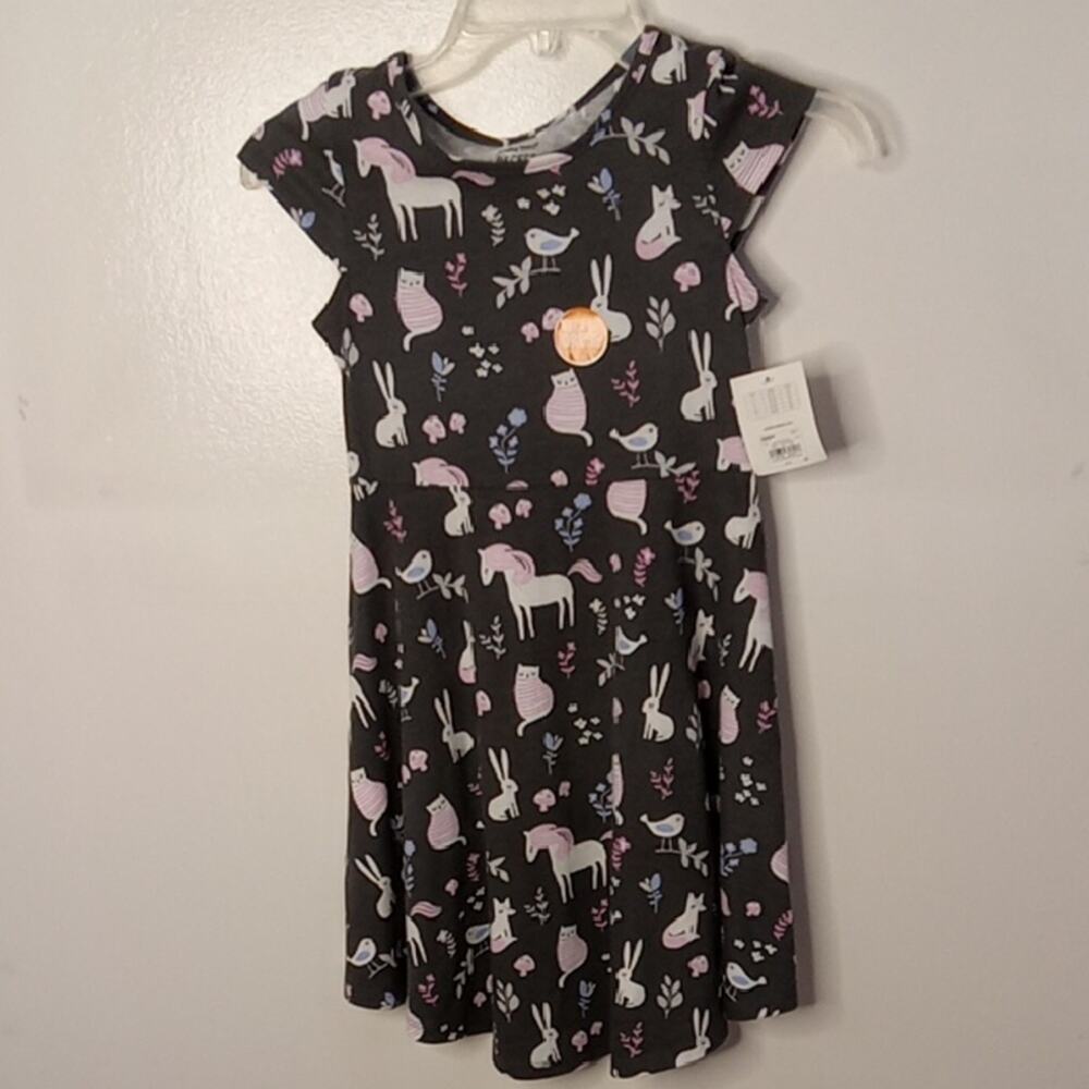 NWT Jumping Beans Girl's Size 7 Charming Recess Animal Print Dress. Athleisure,